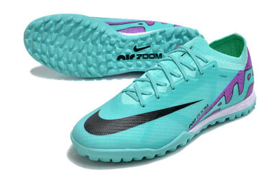 Nike Air Zoom Mercurial Vapor 15 Elite TF Artificial Turf Soccer Shoes - Blue/Black/Purple