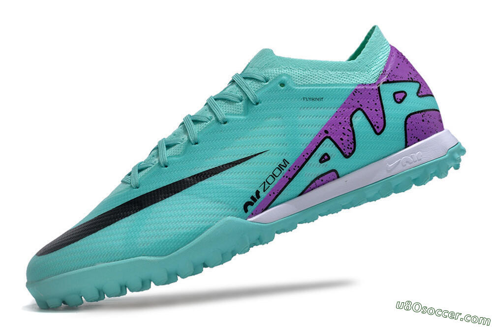 Nike Air Zoom Mercurial Vapor 15 Elite TF Artificial Turf Soccer Shoes - Blue/Black/Purple 5