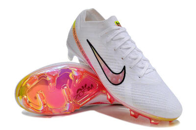 Nike Air Zoom Mercurial Vapor 15 Elite FG Firm Ground Soccer Cleats - White/Pink/Black
