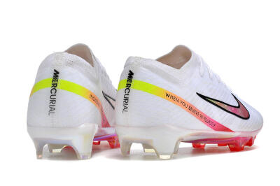 Nike Air Zoom Mercurial Vapor 15 Elite FG Firm Ground Soccer Cleats - White/Pink/Black
