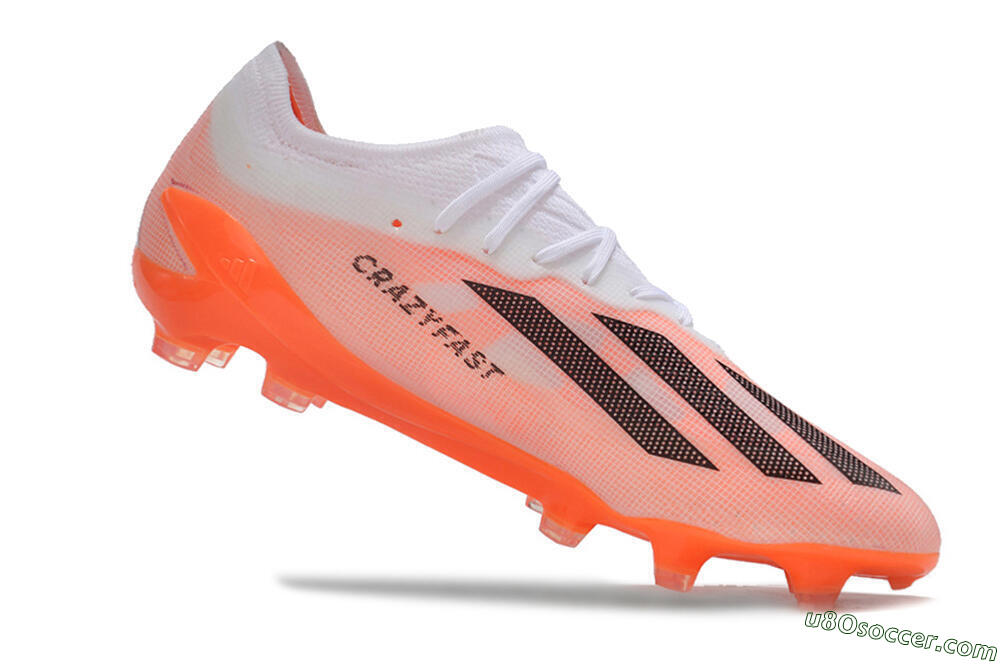 Adidas X Crazyfast.1 FG Firm Ground Soccer Cleats - White/Red/Black 4