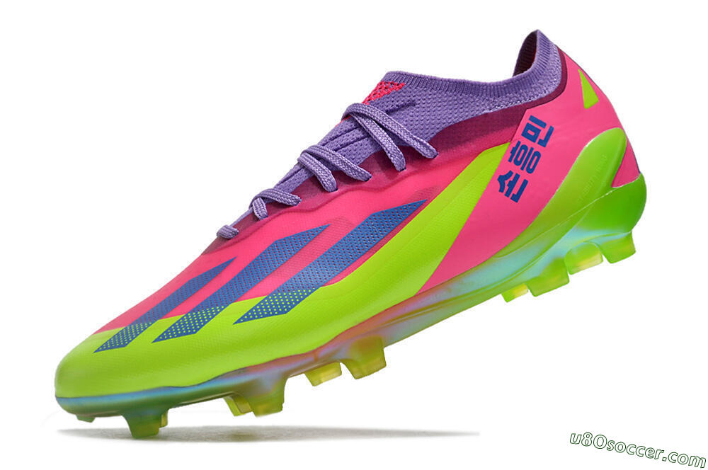 Adidas X Speedportal .1 2022 World Cup Boots FG Firm Ground Soccer Cleats - Pink/Purple/Blue/Green 5