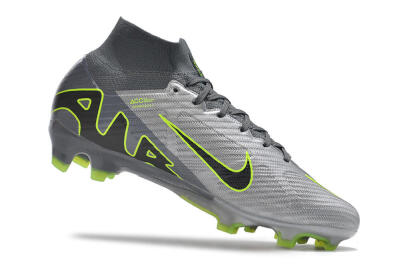 Nike Air Zoom Mercurial Superfly 9 Elite FG Firm Ground Soccer Cleats - Grey/Silver/Black/Green