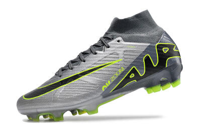 Nike Air Zoom Mercurial Superfly 9 Elite FG Firm Ground Soccer Cleats - Grey/Silver/Black/Green