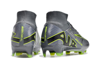 Nike Air Zoom Mercurial Superfly 9 Elite FG Firm Ground Soccer Cleats - Grey/Silver/Black/Green