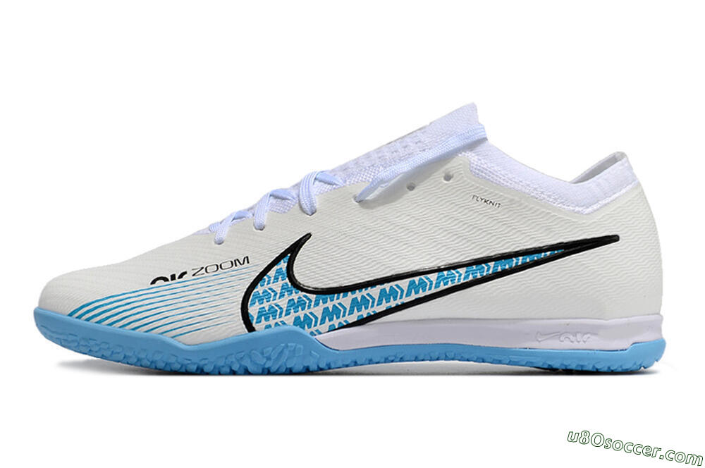 Nike Air Zoom Mercurial Vapor 15 Elite IC Indoor & Futsal Soccer Shoes - White/Blue/Black 2