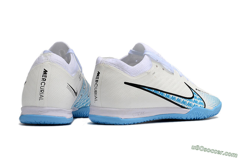 Nike Air Zoom Mercurial Vapor 15 Elite IC Indoor & Futsal Soccer Shoes - White/Blue/Black 6