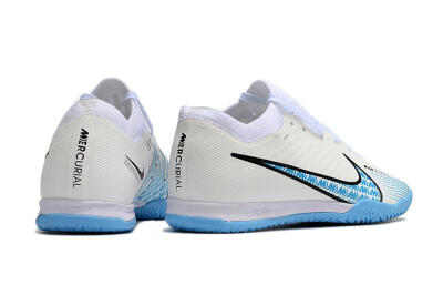 Nike Air Zoom Mercurial Vapor 15 Elite IC Indoor & Futsal Soccer Shoes - White/Blue/Black