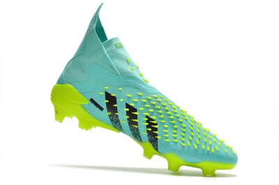 Adidas Predator Freak+ FG Firm Ground Soccer Cleats - Blue/Black/Green