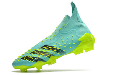 Adidas Predator Freak+ FG Firm Ground Soccer Cleats - Blue/Black/Green