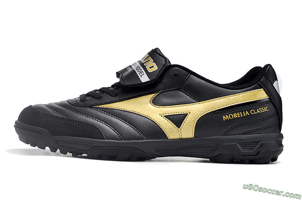 Mizuno Morelia Classic TF Artificial Turf Soccer Shoes - Black/Gold 2