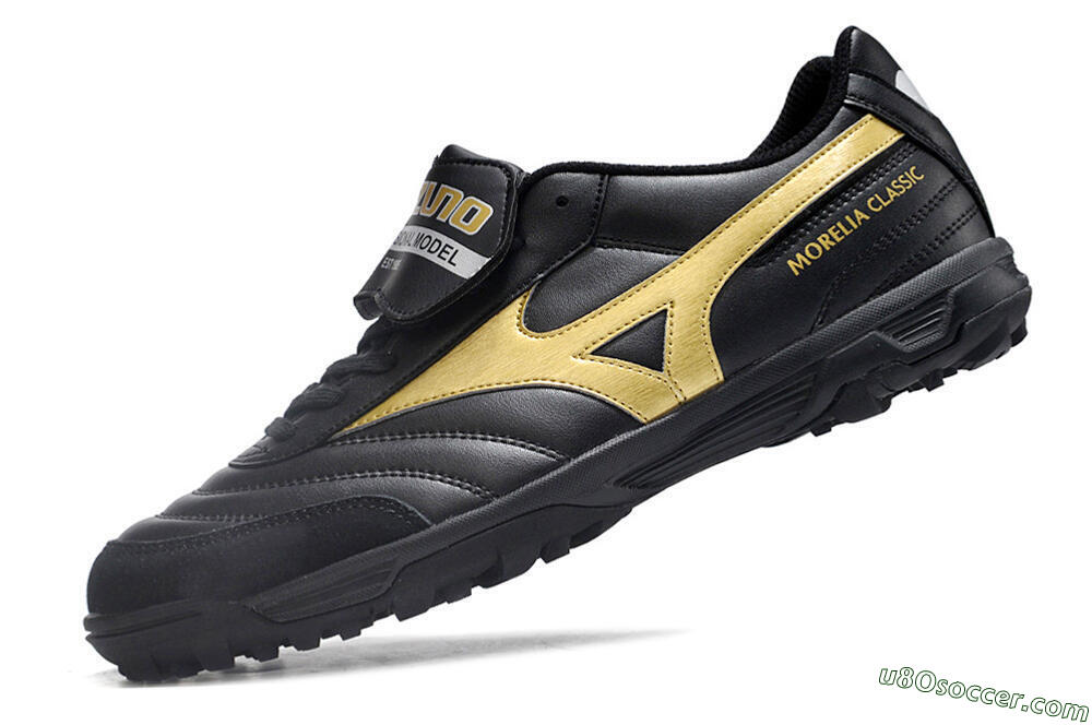 Mizuno Morelia Classic TF Artificial Turf Soccer Shoes - Black/Gold 5