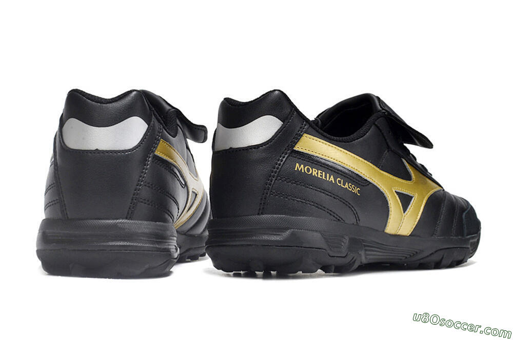 Mizuno Morelia Classic TF Artificial Turf Soccer Shoes - Black/Gold 6