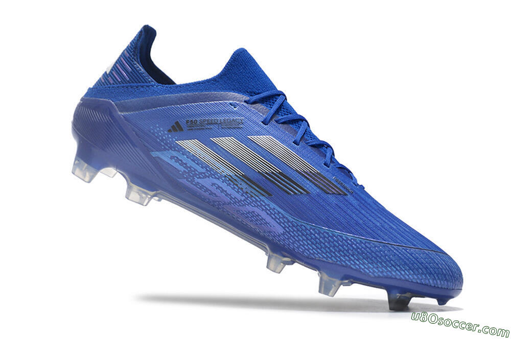 Adidas F50 Adizero FG Firm Ground Soccer Cleats - Blue/Silver/Black 4