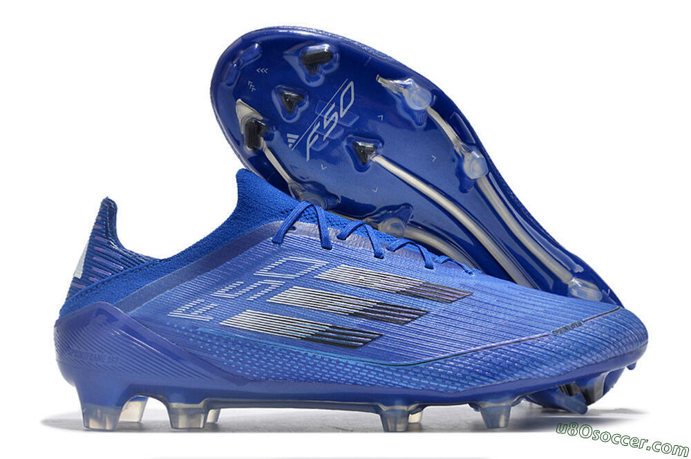 Adidas F50 Adizero FG Firm Ground Soccer Cleats - Blue/Silver/Black 1