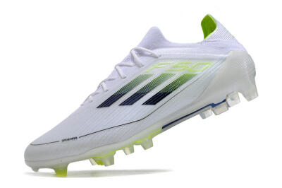 Adidas F50 Adizero FG Firm Ground Soccer Cleats - White/Black/Yellow