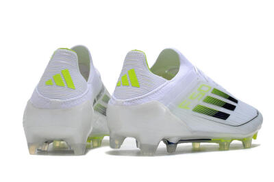 Adidas F50 Adizero FG Firm Ground Soccer Cleats - White/Black/Yellow