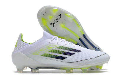 Adidas F50 Adizero FG Firm Ground Soccer Cleats - White/Black/Yellow