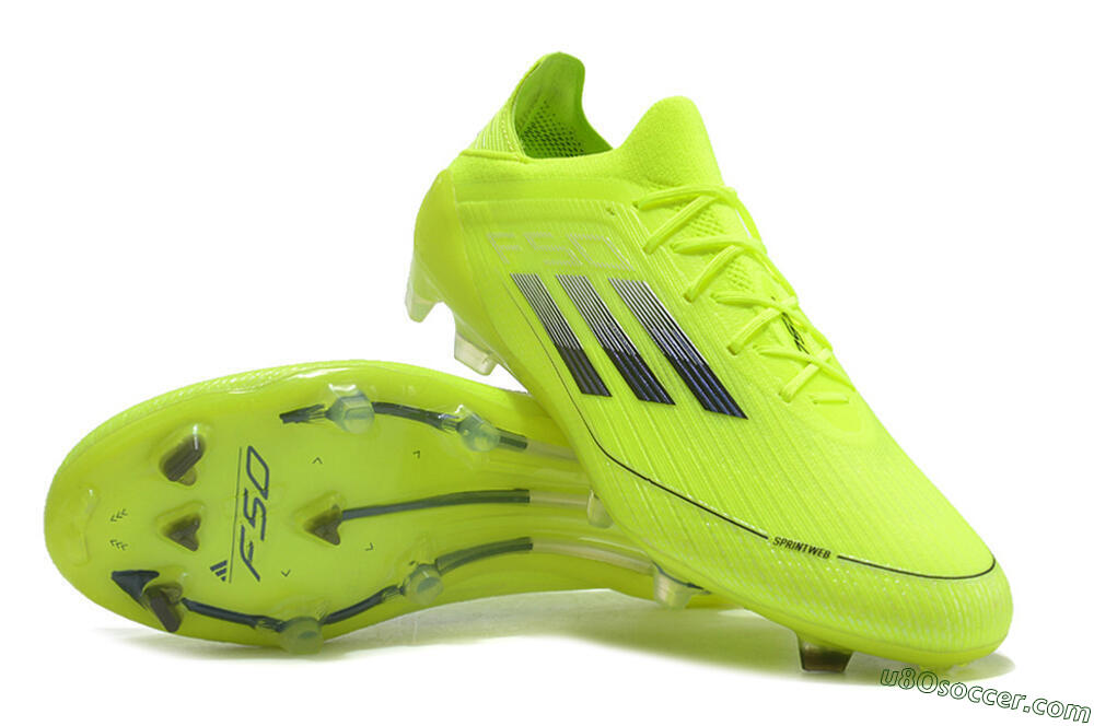 Adidas F50 Adizero FG Firm Ground Soccer Cleats - Yellow/Black 3