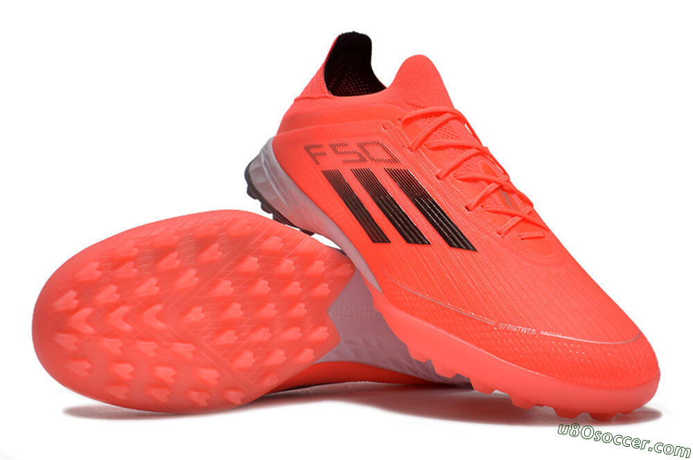Adidas F50 Adizero TF Artificial Turf Soccer Shoes - Red/Black 3