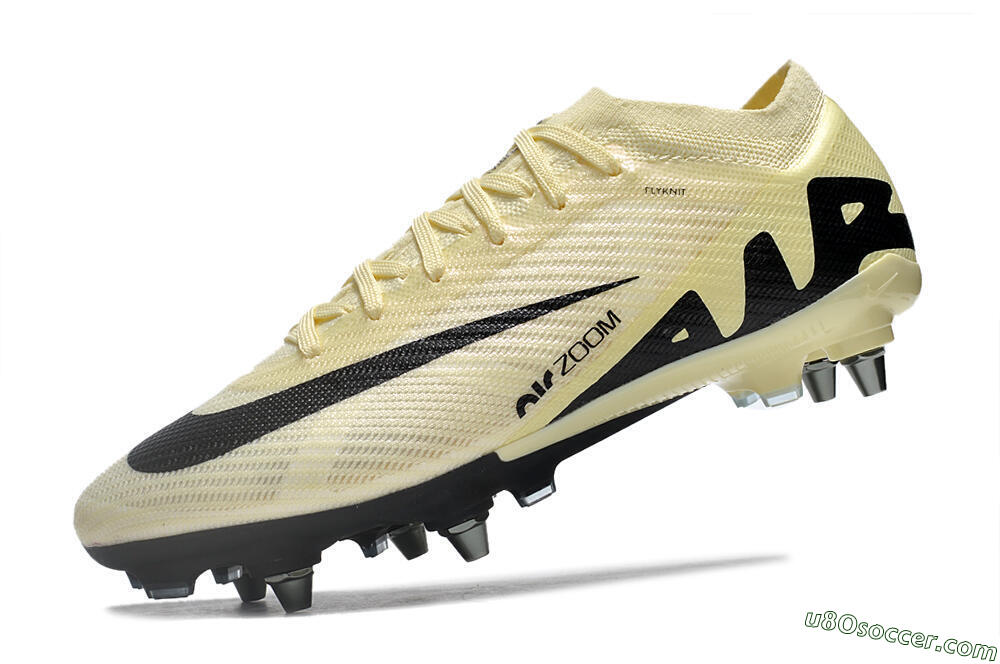 Nike Air Zoom Mercurial Vapor 15 Elite SG Soft Ground Soccer Cleats - Beige/Black 5
