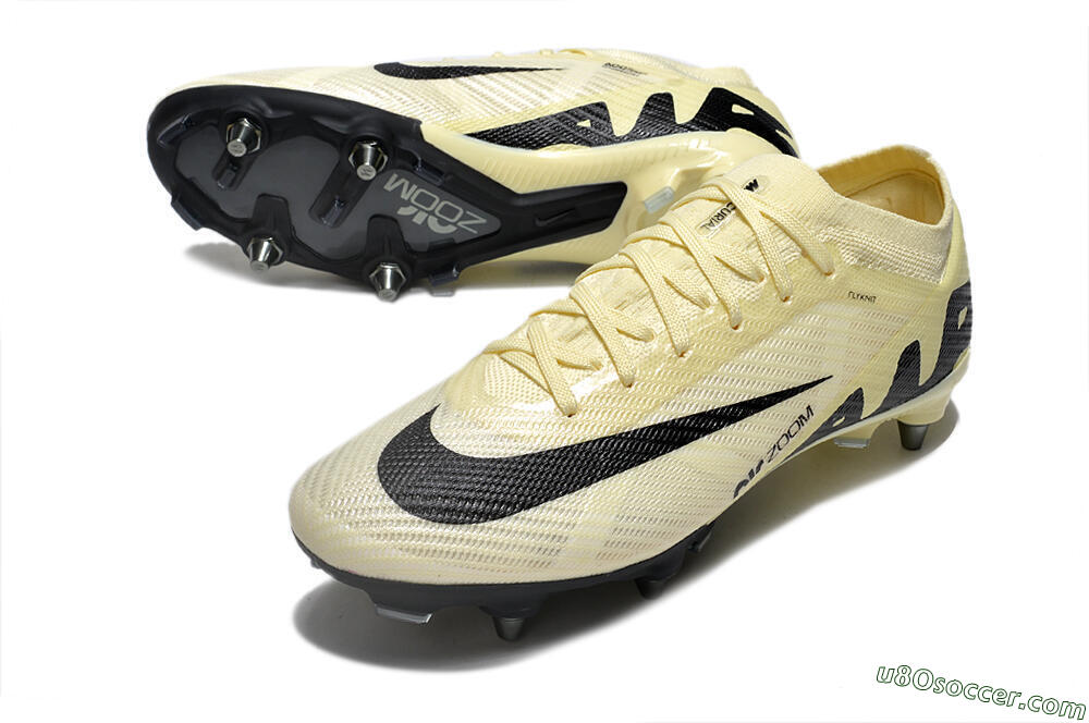 Nike Air Zoom Mercurial Vapor 15 Elite SG Soft Ground Soccer Cleats - Beige/Black 3