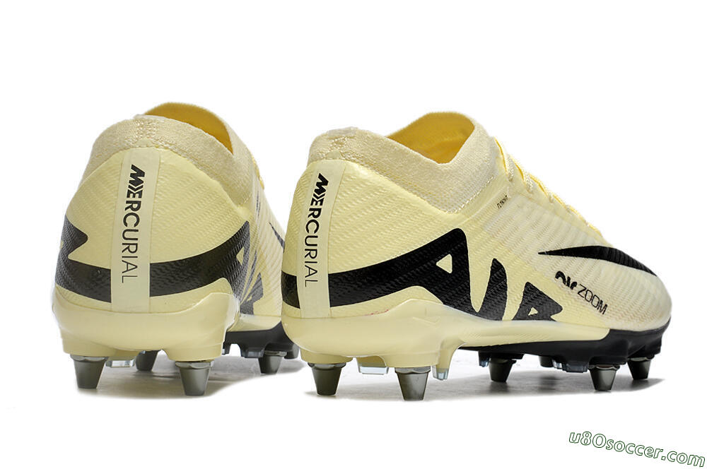 Nike Air Zoom Mercurial Vapor 15 Elite SG Soft Ground Soccer Cleats - Beige/Black 6