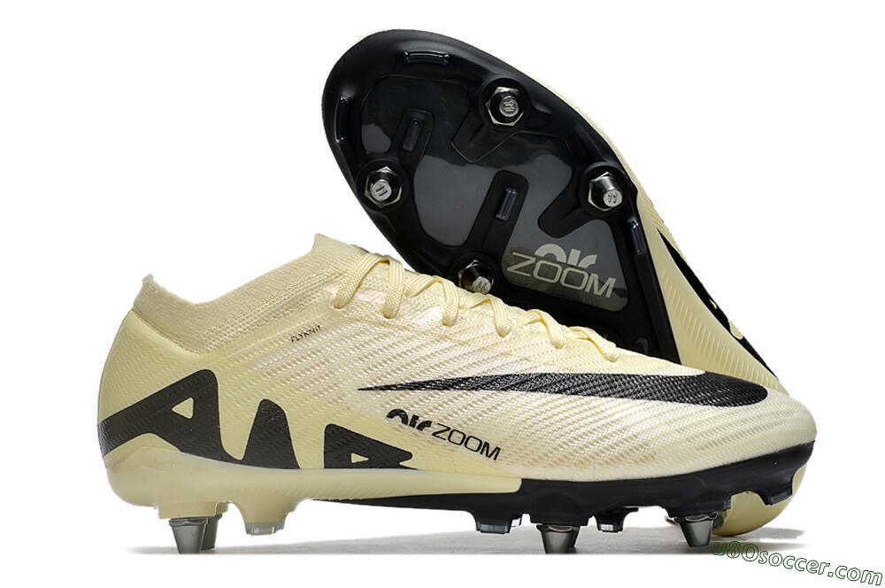 Nike Air Zoom Mercurial Vapor 15 Elite SG Soft Ground Soccer Cleats - Beige/Black 1