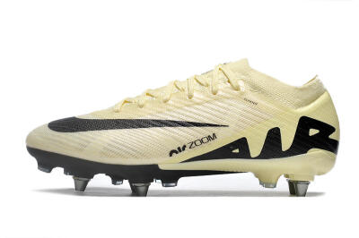 Nike Air Zoom Mercurial Vapor 15 Elite SG Soft Ground Soccer Cleats - Beige/Black