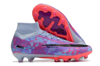 Nike Air Zoom Mercurial Superfly 9 Elite AG Artificial Grass Soccer Cleats - Blue/Purple/Pink