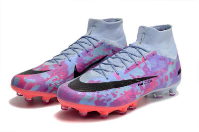 Nike Air Zoom Mercurial Superfly 9 Elite AG Artificial Grass Soccer Cleats - Blue/Purple/Pink