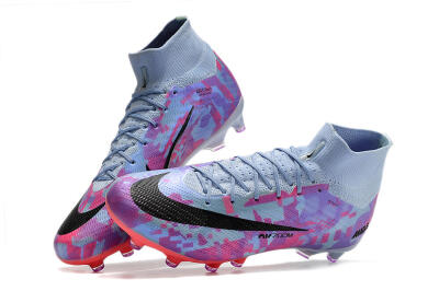 Nike Air Zoom Mercurial Superfly 9 Elite AG Artificial Grass Soccer Cleats - Blue/Purple/Pink