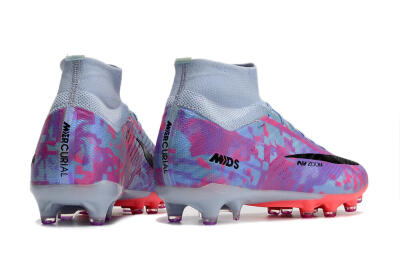 Nike Air Zoom Mercurial Superfly 9 Elite AG Artificial Grass Soccer Cleats - Blue/Purple/Pink