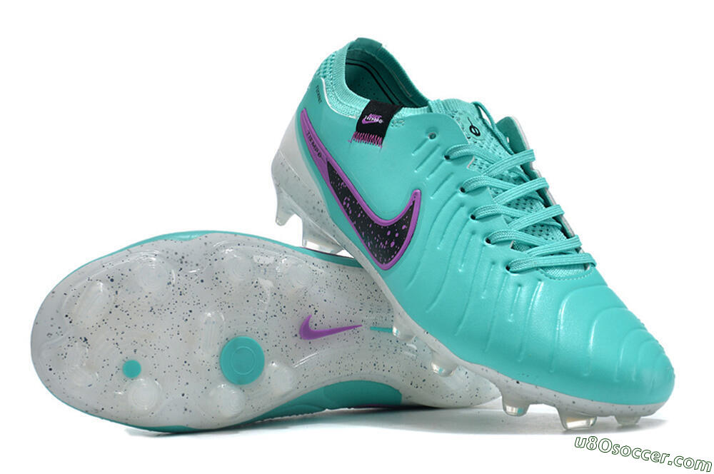 Nike Tiempo Legend 10 Elite FG Firm Ground Soccer Cleats - Blue/Black/Purple 4