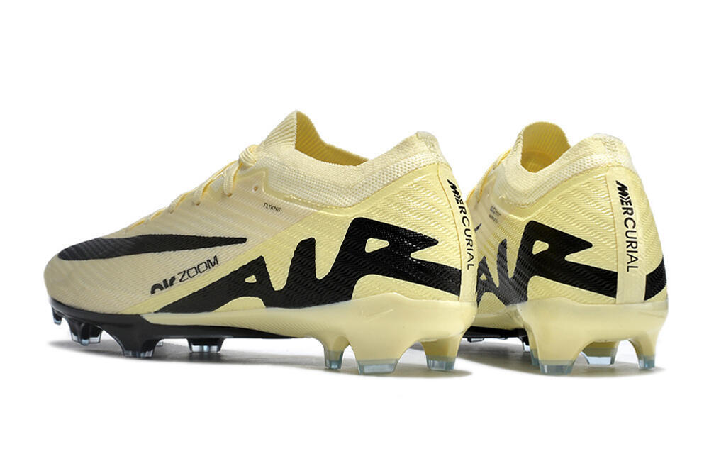 Nike Air Zoom Mercurial Vapor 15 Elite FG Firm Ground Soccer Cleats - White/Black/Beige 4