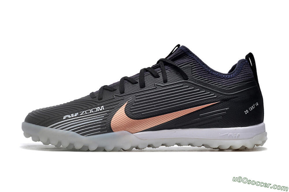 Nike Air Zoom Mercurial Vapor 15 Pro TF Artificial Turf Soccer Shoes - Black/Gold/White 2