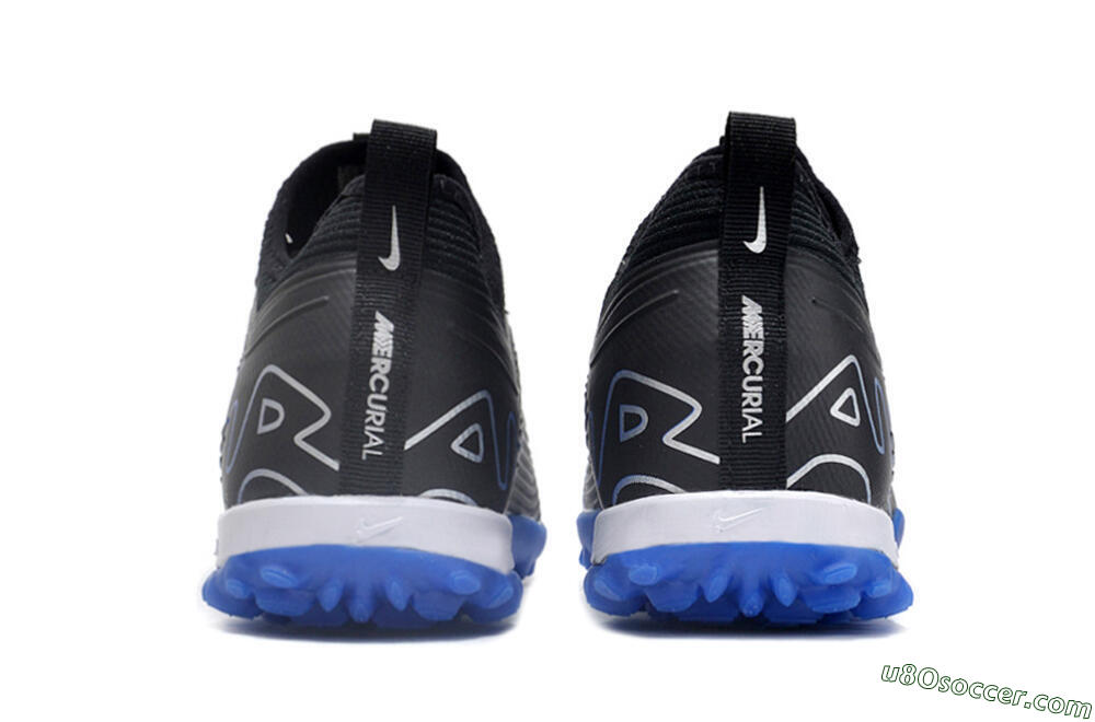 Nike Air Zoom Mercurial Vapor 15 Pro TF Artificial Turf Soccer Shoes - Black/White/Blue 5
