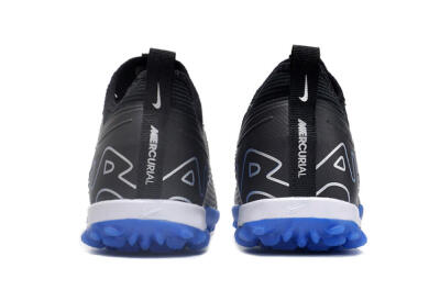Nike Air Zoom Mercurial Vapor 15 Pro TF Artificial Turf Soccer Shoes - Black/White/Blue