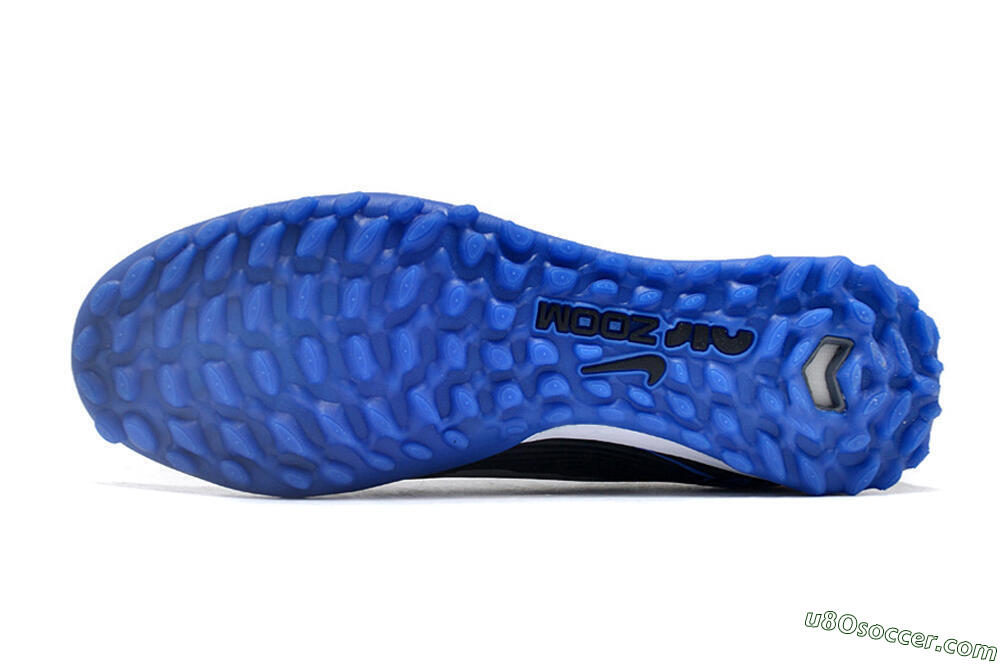 Nike Air Zoom Mercurial Vapor 15 Pro TF Artificial Turf Soccer Shoes - Black/White/Blue 6