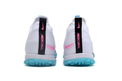 Nike Air Zoom Mercurial Vapor 15 Pro TF Artificial Turf Soccer Shoes - White/Blue/Pink