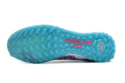 Nike Air Zoom Mercurial Vapor 15 Pro TF Artificial Turf Soccer Shoes - White/Blue/Pink