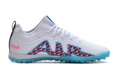 Nike Air Zoom Mercurial Vapor 15 Pro TF Artificial Turf Soccer Shoes - White/Blue/Pink
