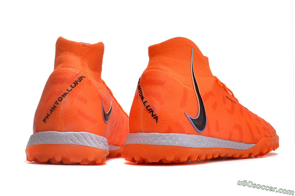Nike Phantom Luna Elite NU TF Artificial Turf Soccer Shoes - Orange/Purple/Black 5