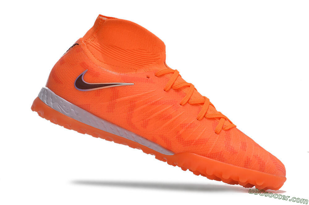 Nike Phantom Luna Elite NU TF Artificial Turf Soccer Shoes - Orange/Purple/Black 6
