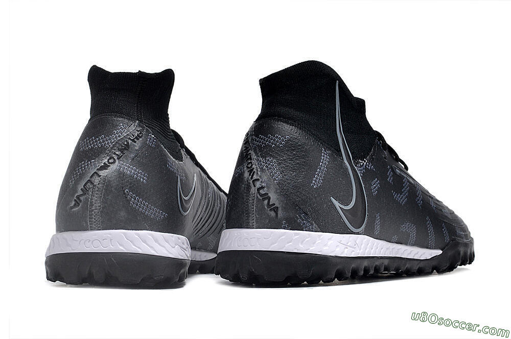 Nike Phantom Luna Elite NU TF Artificial Turf Soccer Shoes - Black/Grey/White 6
