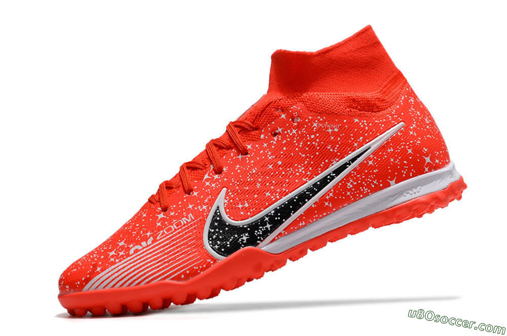 Nike Air Zoom Mercurial Superfly 9 Elite TF Artificial Turf Soccer Shoes - Red/White/Black 5