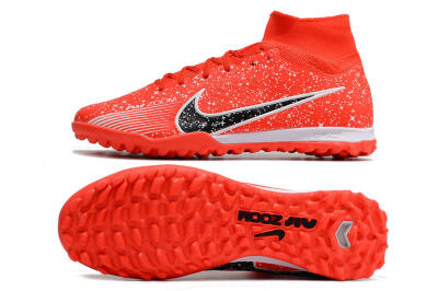 Nike Air Zoom Mercurial Superfly 9 Elite TF Artificial Turf Soccer Shoes - Red/White/Black