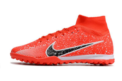 Nike Air Zoom Mercurial Superfly 9 Elite TF Artificial Turf Soccer Shoes - Red/White/Black
