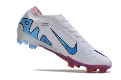 Nike AIR Zoom Mercurial Vapor 15 Elite FG Firm Ground Soccer Cleats - White/Blue/Orange