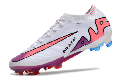 Nike AIR Zoom Mercurial Vapor 15 Elite FG Firm Ground Soccer Cleats - White/Blue/Orange